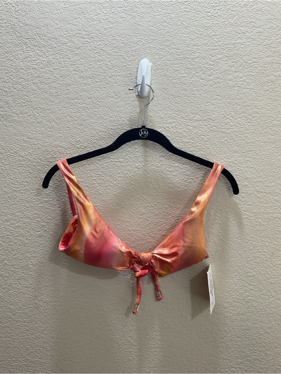 BECCA Other - BECCA Pink and Orange Gradient Tie-Front Bikini Top